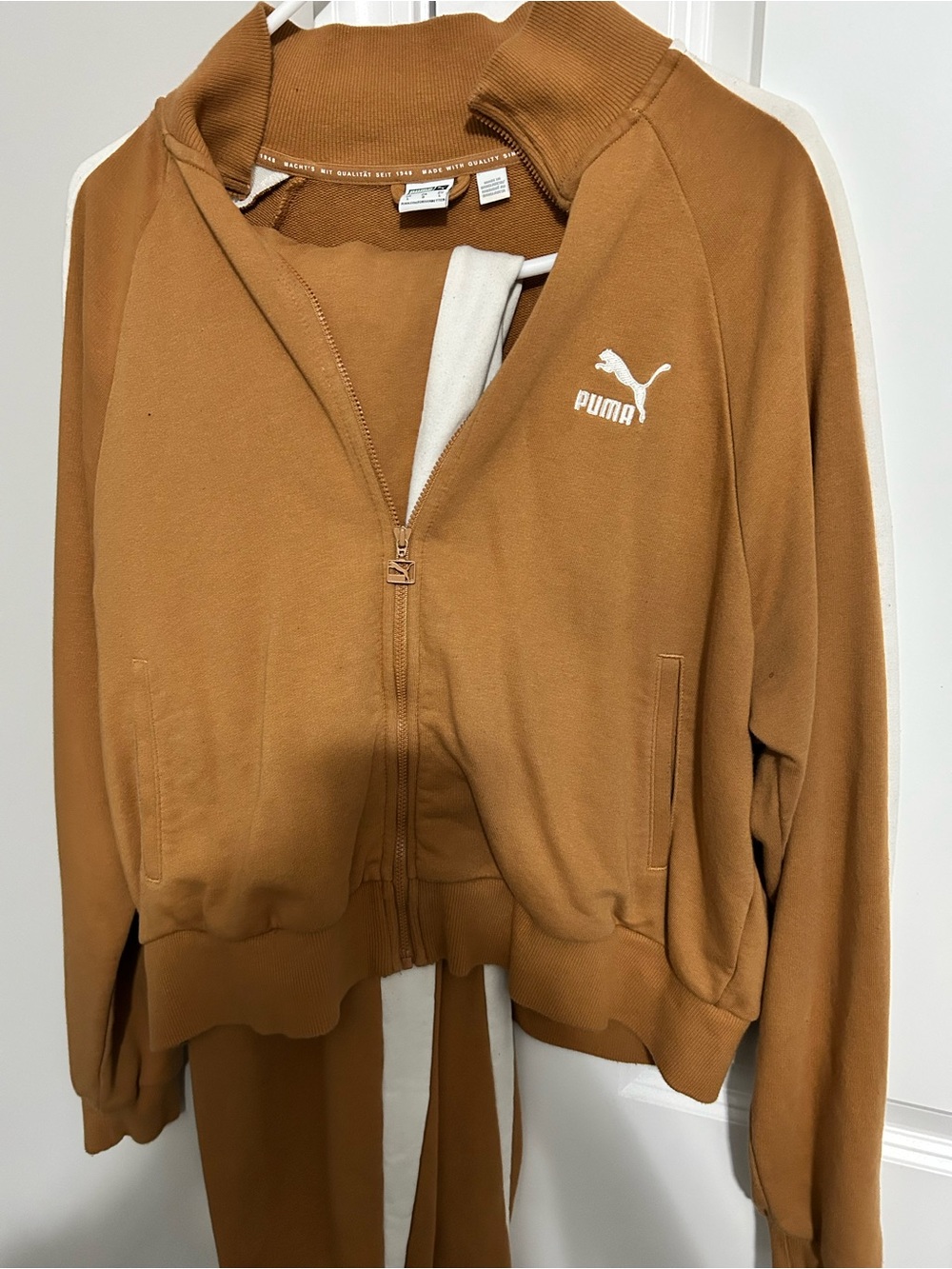 Puma Women’s Tan Zip-Front Track Jacket & Pants